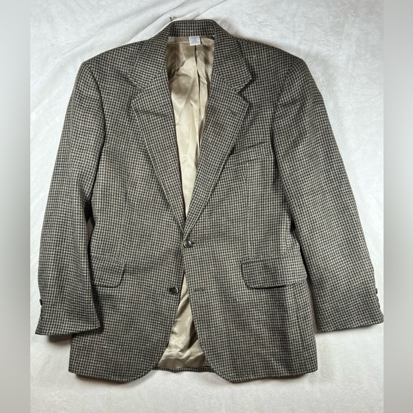 Pendleton 38R Wool Silk Blend Tweed Herringbone Twill Blazer Sport Coat - Picture 2 of 10